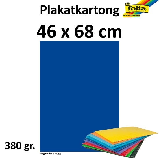 Plakatkartong 48X68 380G Kongeblå