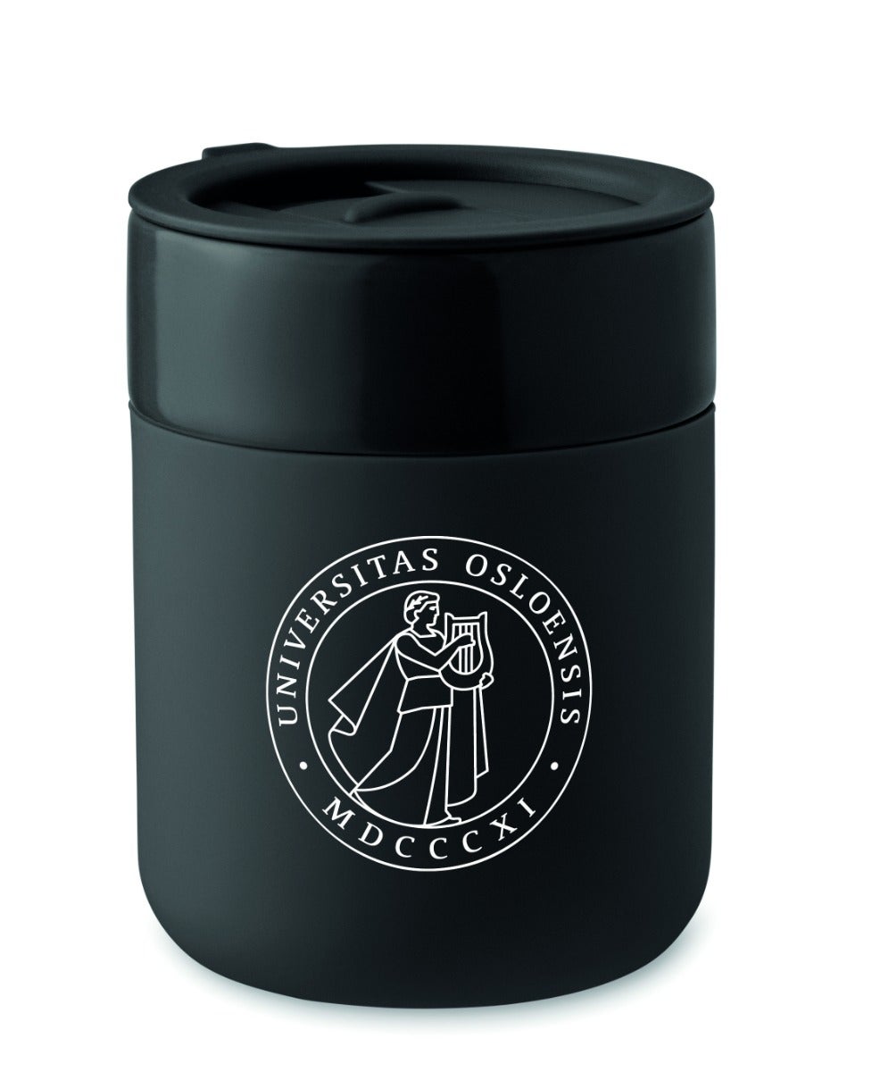 Keramisk Kopp Queram 330 ml Svart UiO