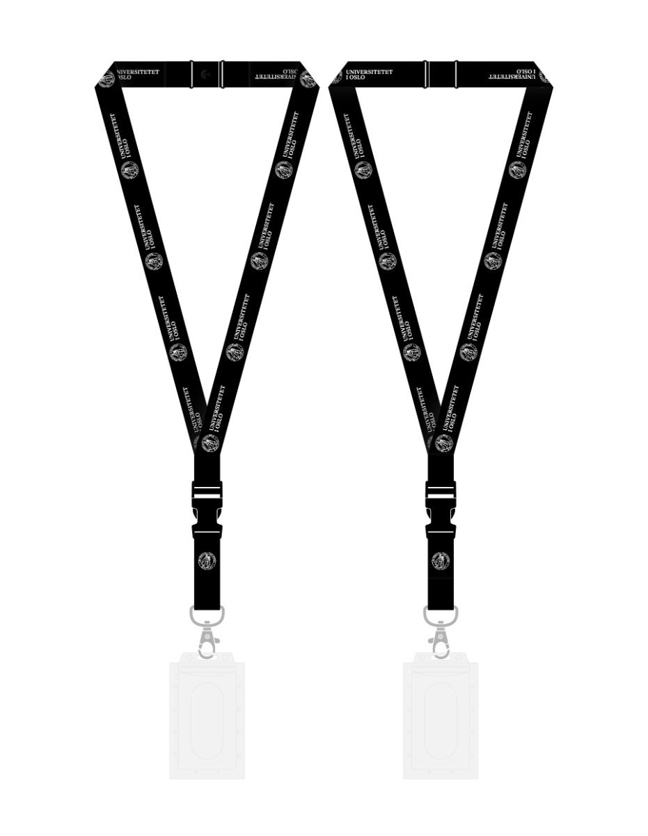 Logobånd Sublimert 2x45cm Sort UiO