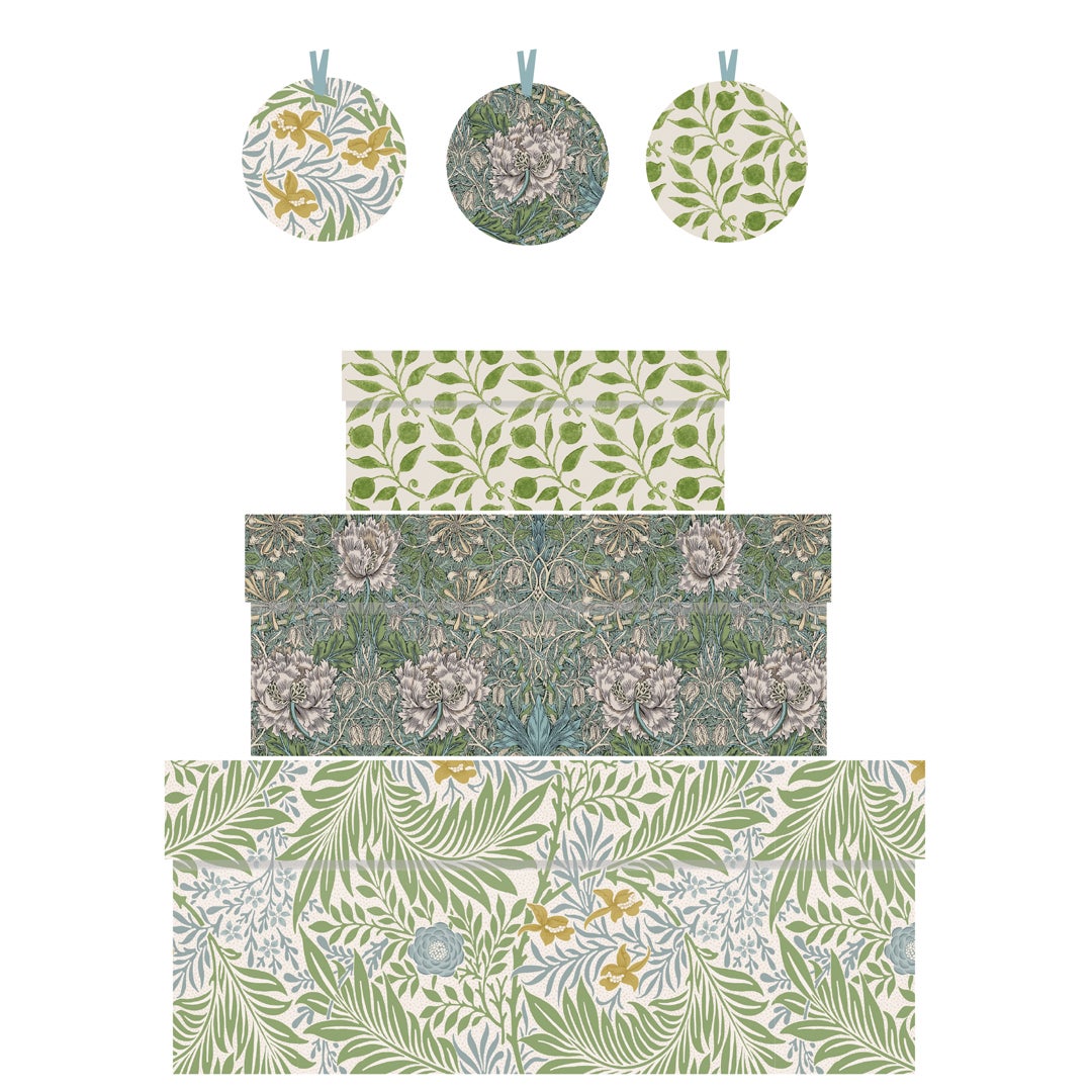 Gaveesker i sett W Morris Honeysuckle (3)