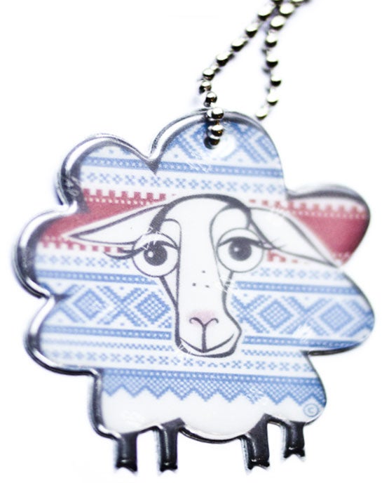 Hengerefleks sheep hvite perle Marius