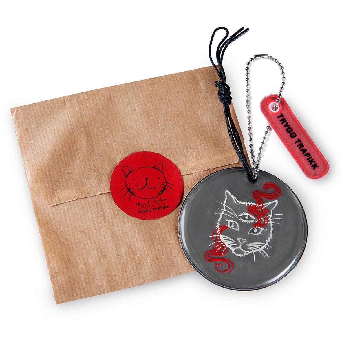 Hengerefleks Maud Behn med røde linjer