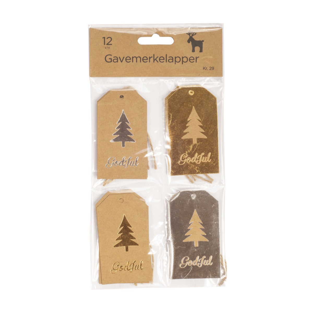 Merkelapper Kraft Tre 12 Stk