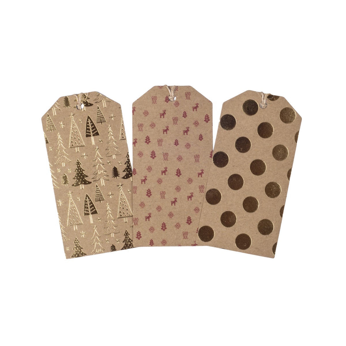 Gavemerkelapper Kraft 6 Pk Store