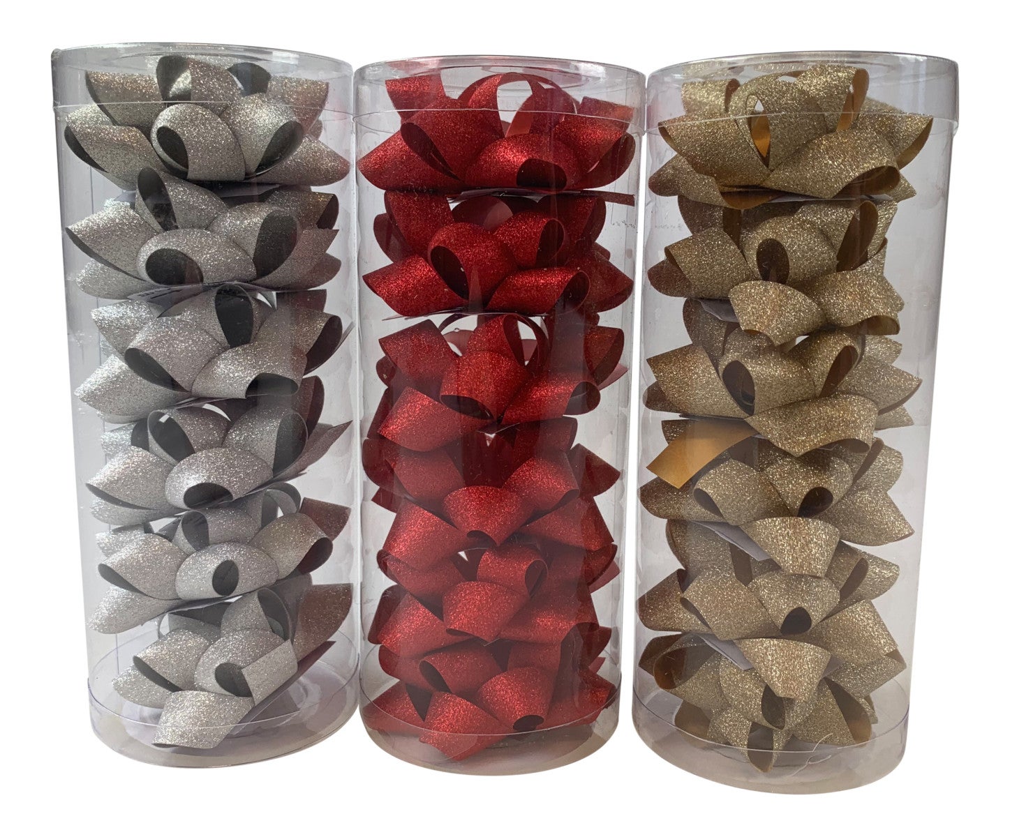 Glitter Rosetter 6 Stk