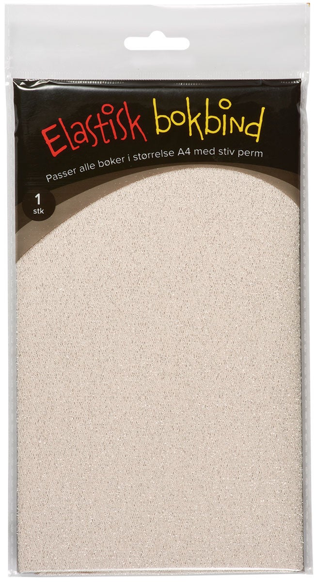 Bokbind Elastisk Beige Glitter
