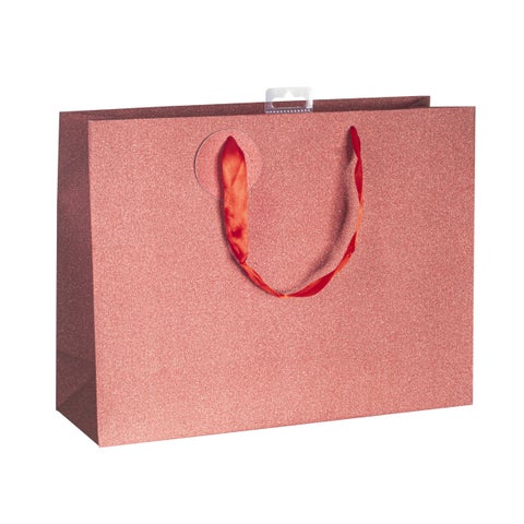 Gavepose Shopper glitter rød