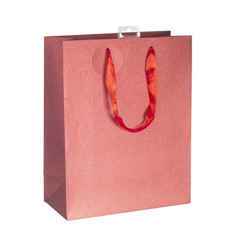 Gavepose glitter rød L