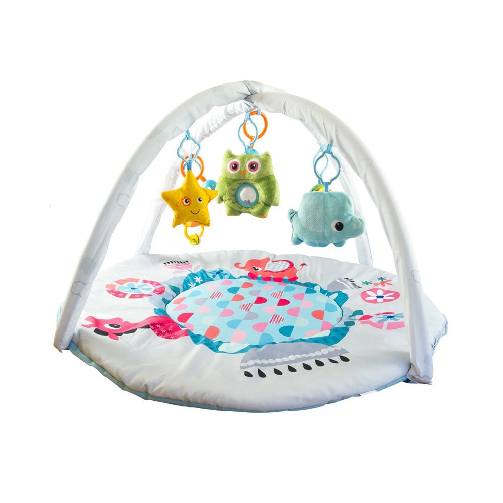 Babygym m/rund Lekematte & 5 Leker, W2P