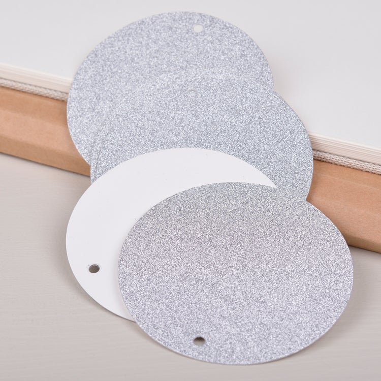 Merkelapper glitter sølv 6pk