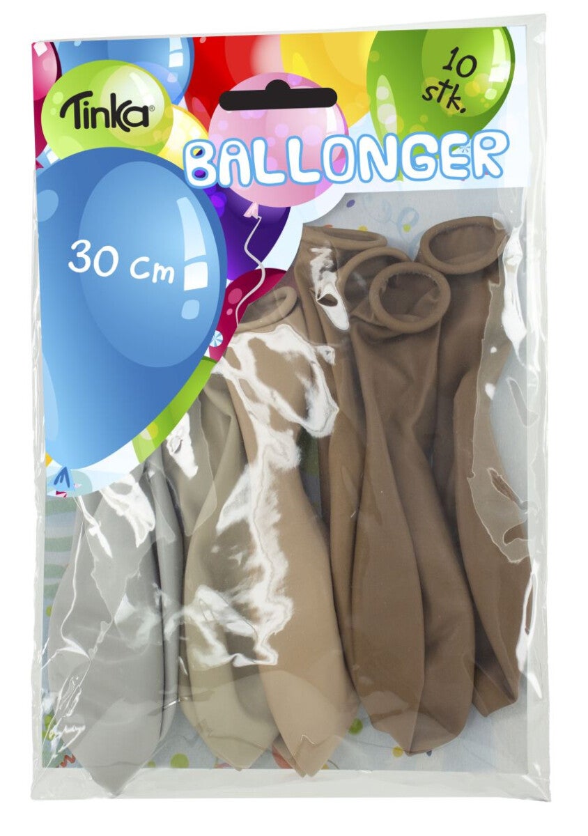 Ballonger Beige/Brun 10 Stk