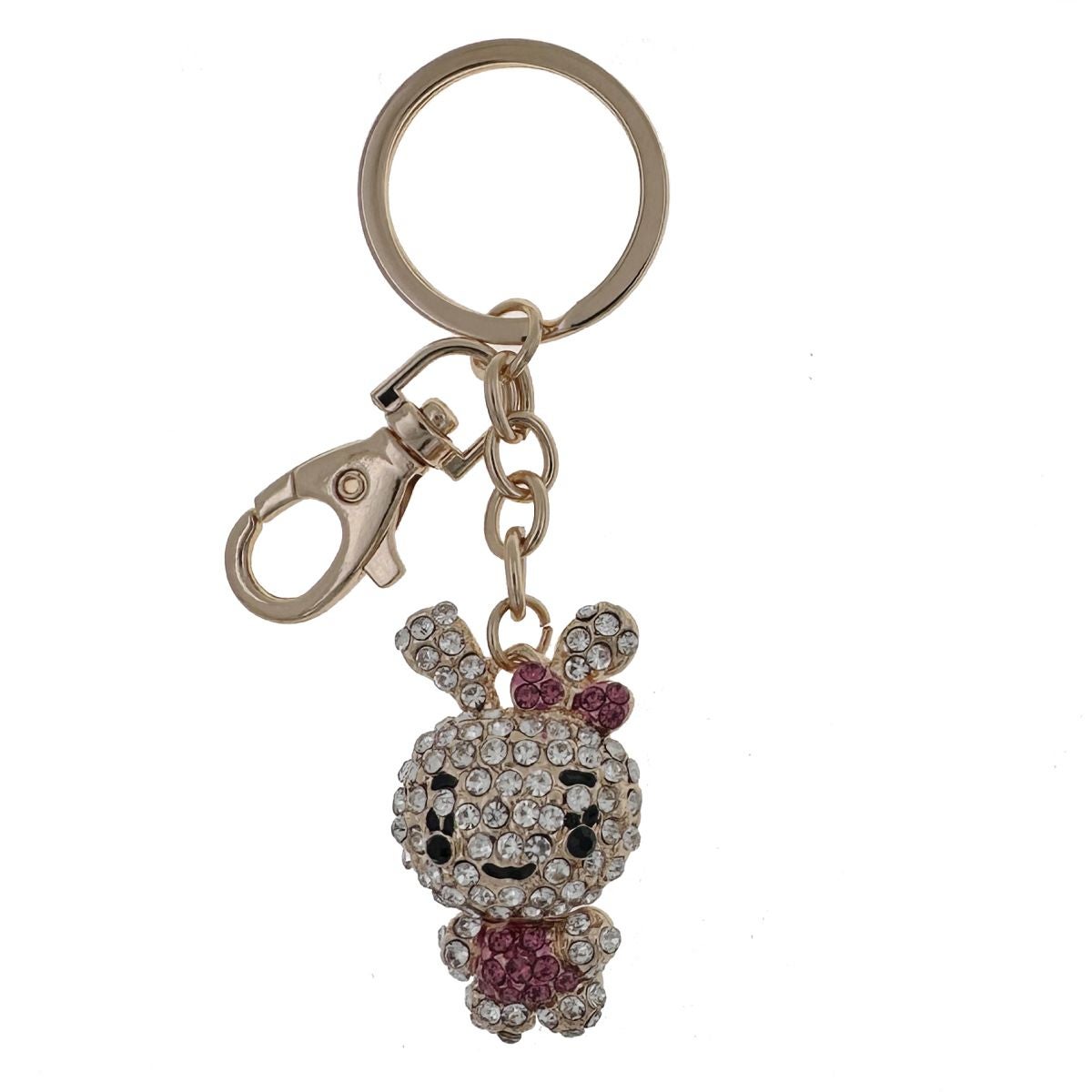 Nøkkelring/Bag Charm Kanin Rosa