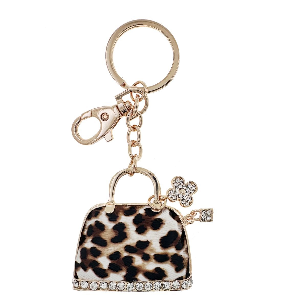 Nøkkelring/Bag Charm Veske Leopard