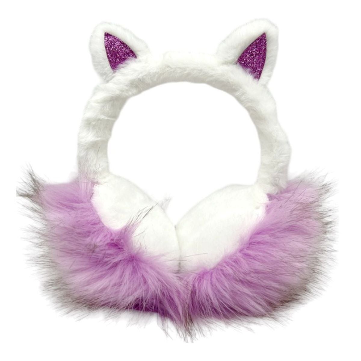 Ørevarmer Hvit/Lilla