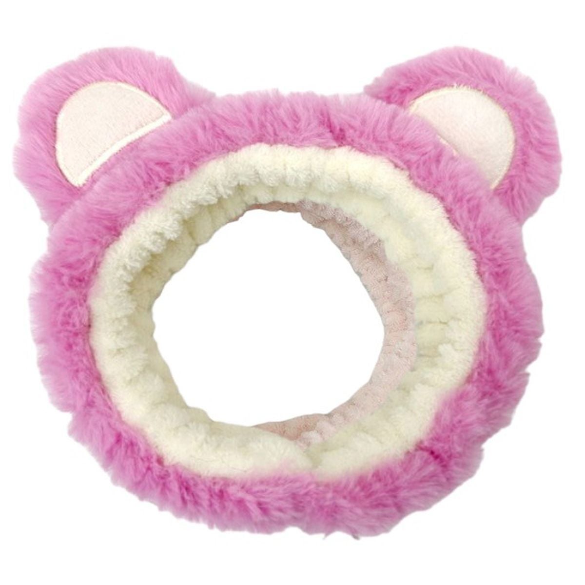 Hårbånd Mørk rosa/hvit m/ører Tinka Beauty