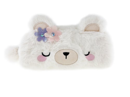 Posepennal Fluffy Bamse Hvit