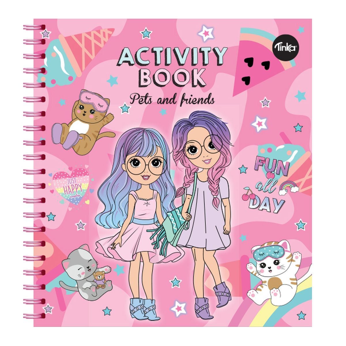 Aktivitetsbok Pets And Friends 20,5x22cm Tinka