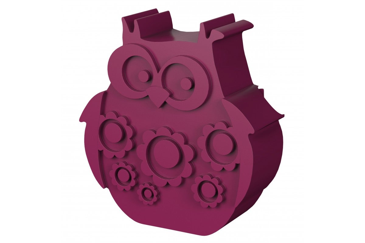 Matboks Blafre Plast Ugle Plommerød