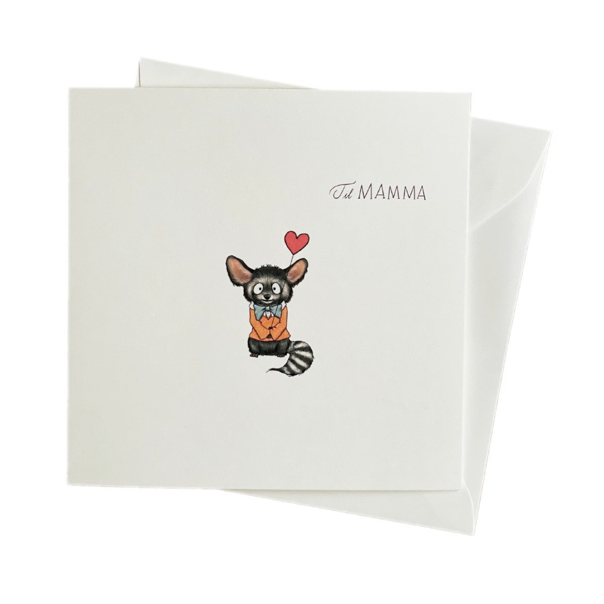 Kort Talén 15x15 cm Vaskebjørn