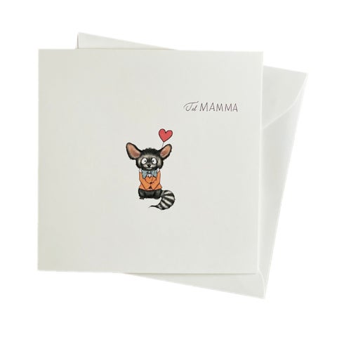 Kort Talén 15x15 cm Vaskebjørn