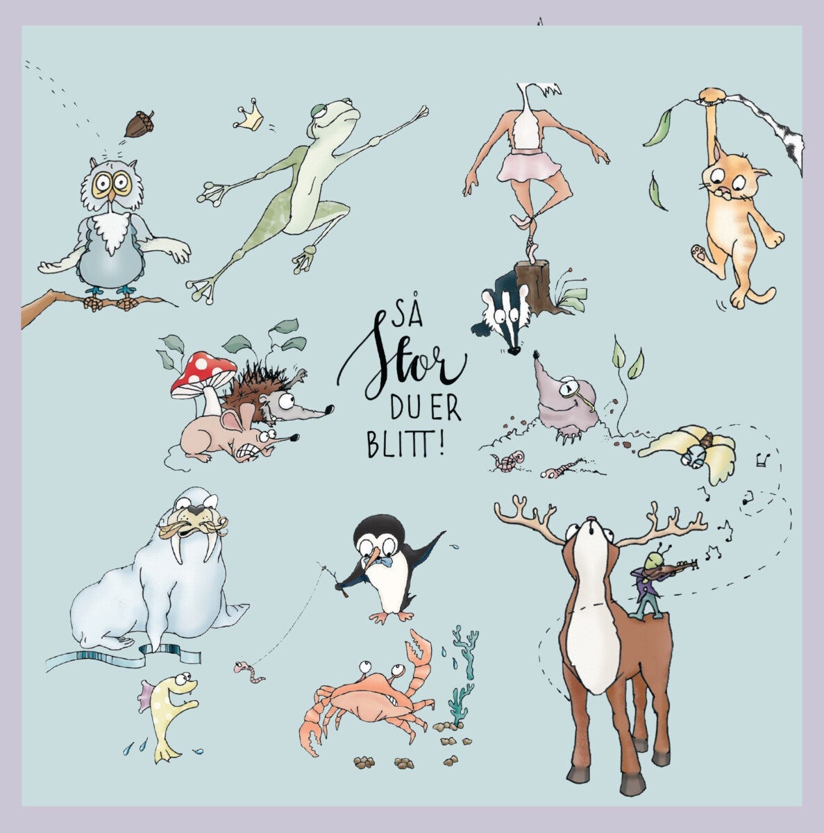 Dobbelt kort, 15x15 cm, m/konvolutt Så stor