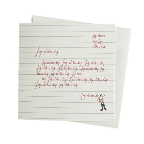 Kort Valentine Talén 15x15 cm Skrive