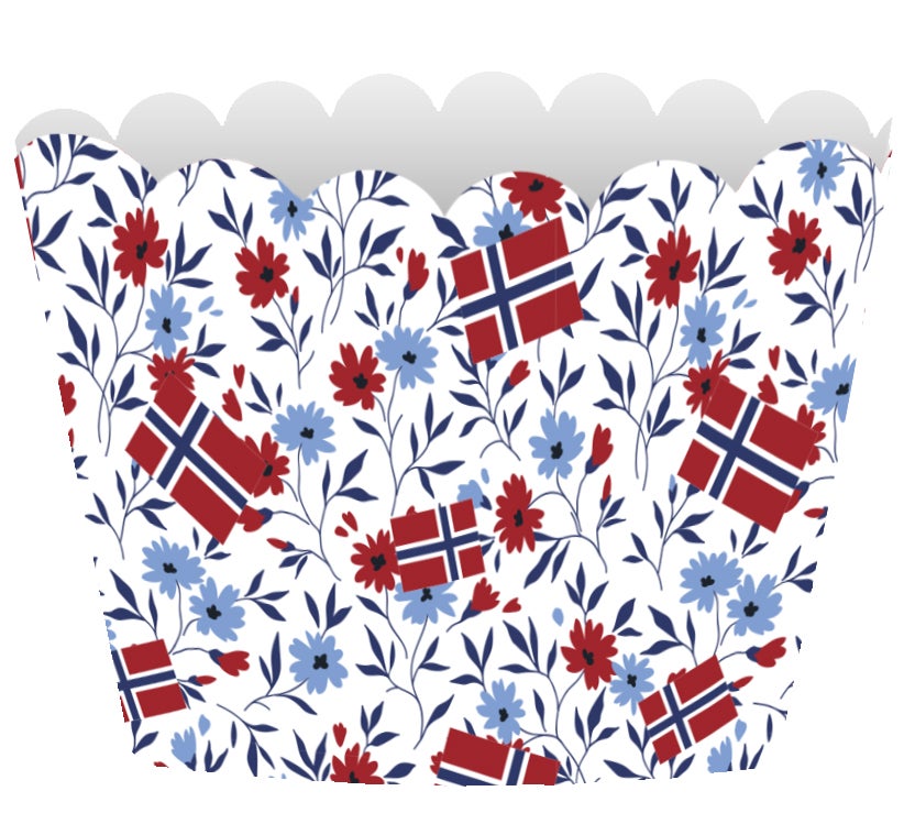 Muffinsform blomst papir