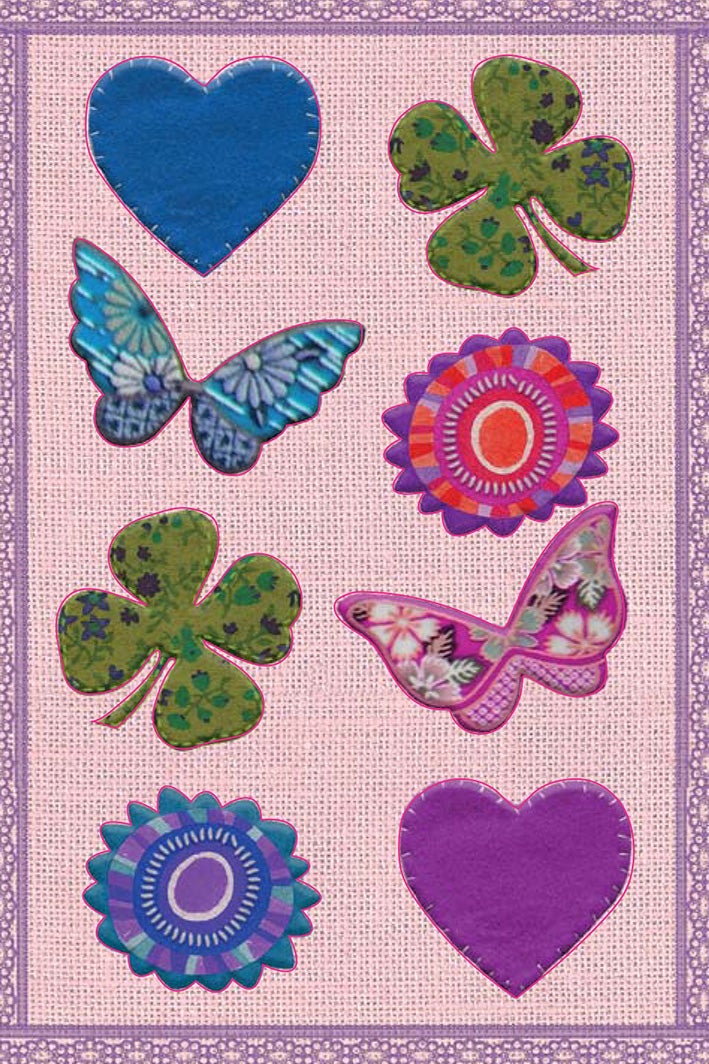 Stickers Hjerter Og Sommerfugler