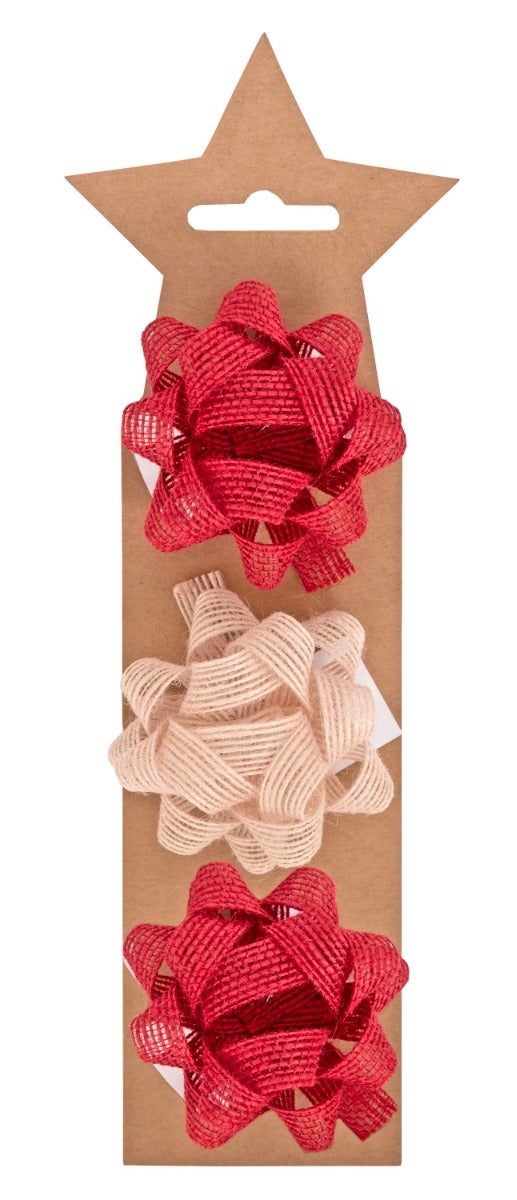 Rosetter i jute 3stk