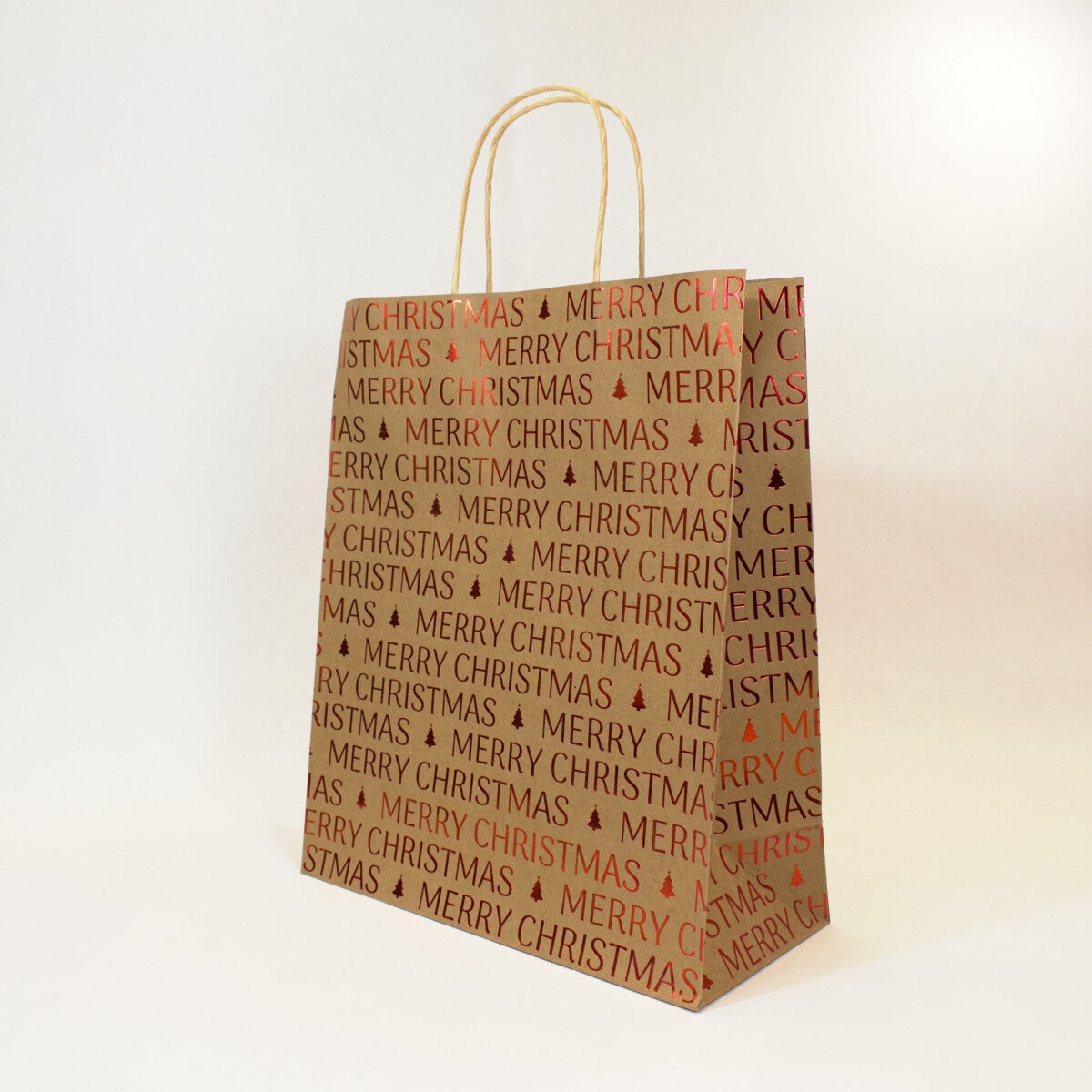 Gavepose Merry Christmas kraft L