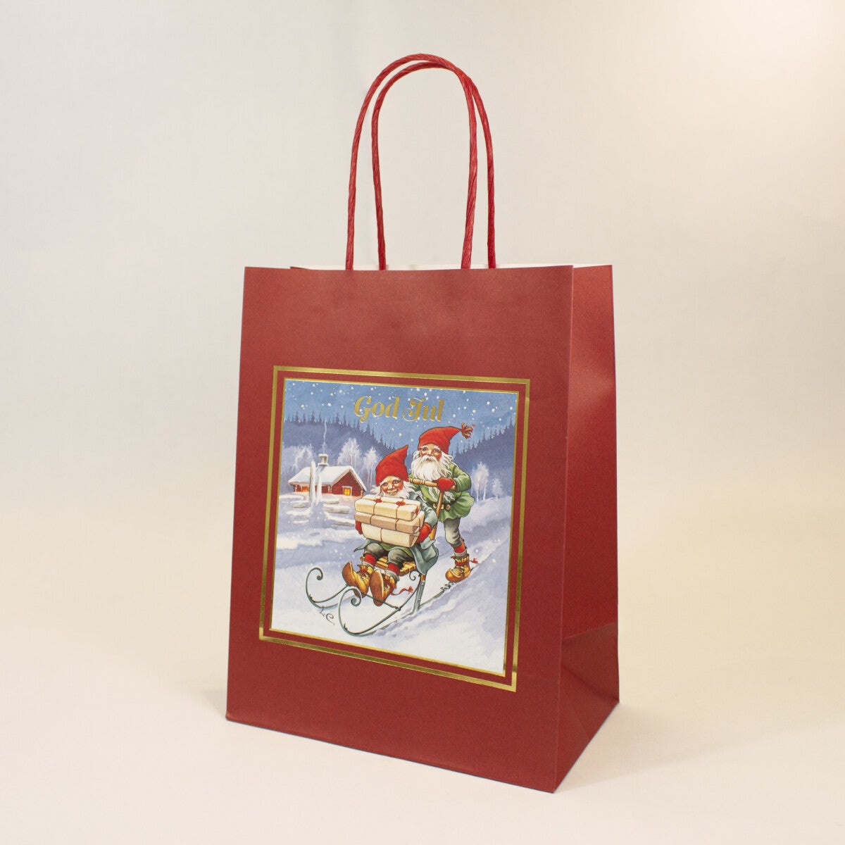 Gavepose Nisser kjelke rød M