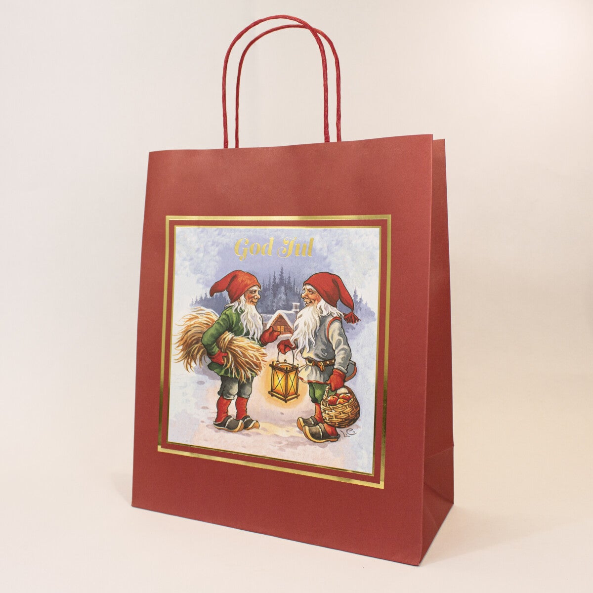 Gavepose Nisser kjelke rød L