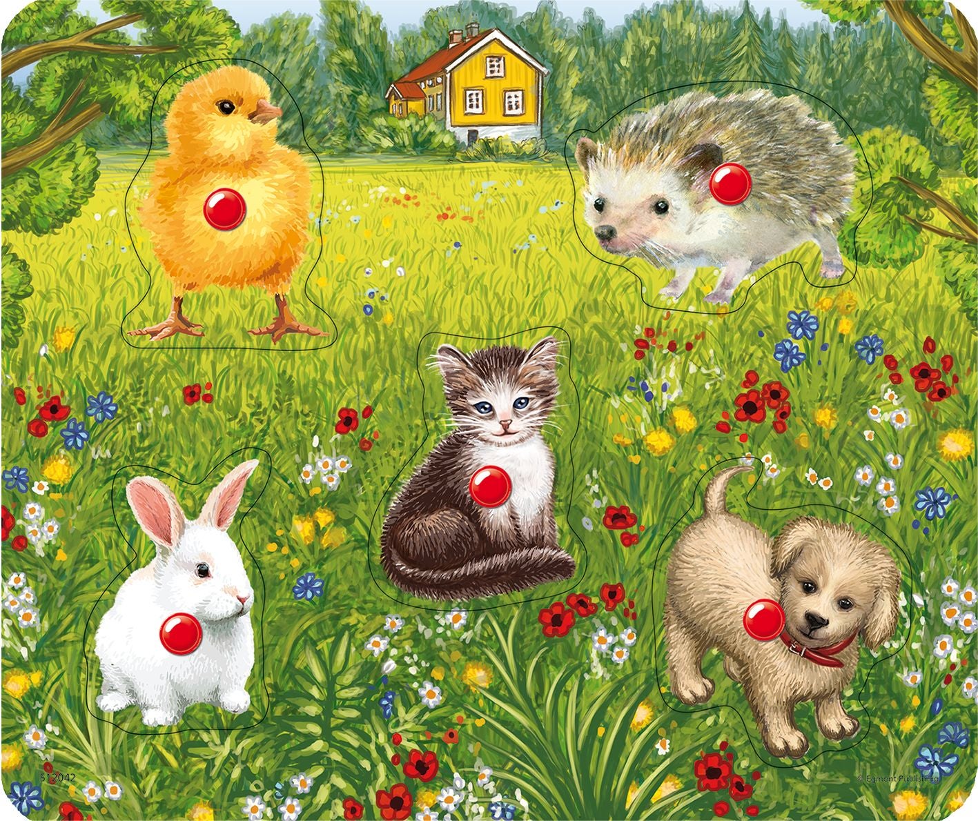 Knottepuslespill Søte Dyr 5 Biter