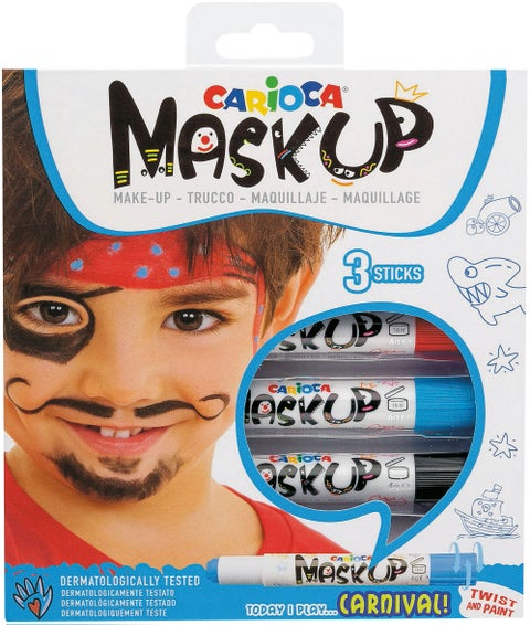 Hobby Ansiktsmaling Carioca Pirat 3 Stk