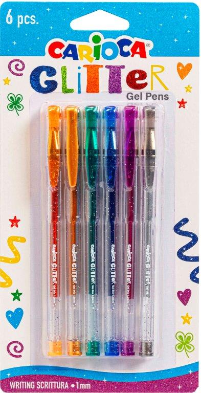 Glitter Gelepenner Carioca 6 Stk