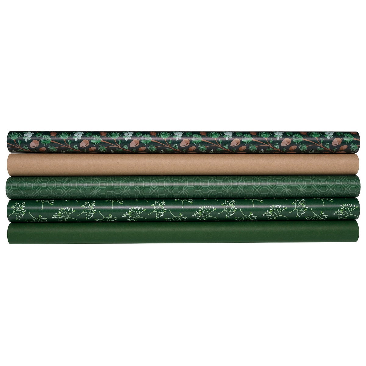 Gavepapir 5pk Grønn