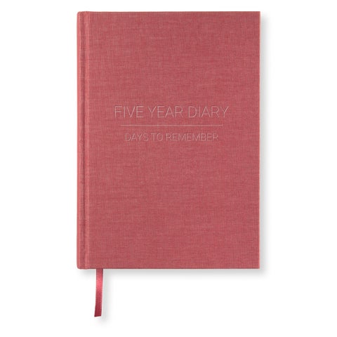 Dagbok Five Year Diary A5 Red twist