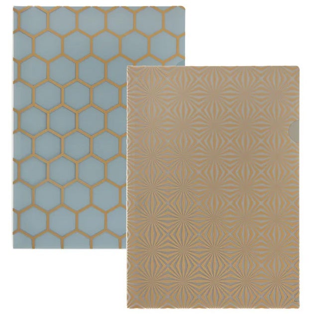 Plastlomme Kozo A4 Blue And Grey 2pk