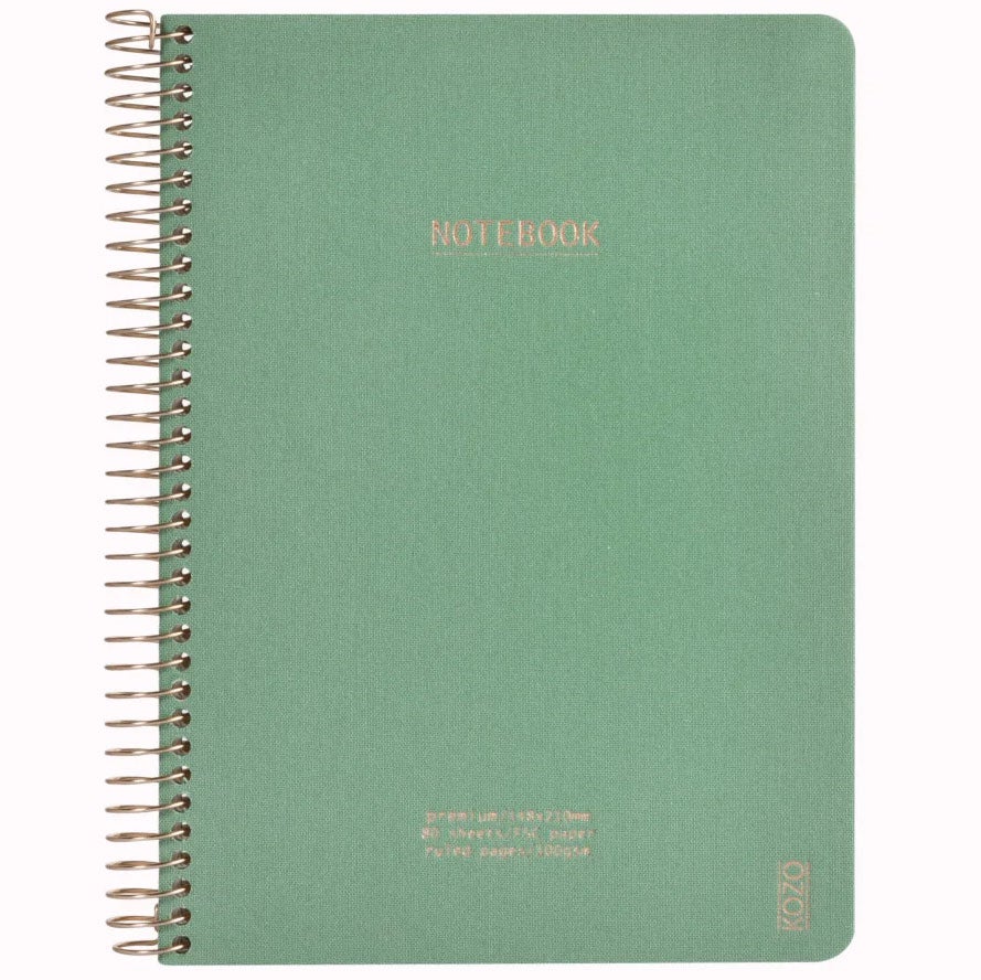 Notatbok m/spiral Kozo Premium A5 Submarine 100g