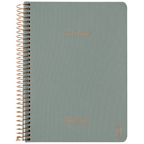 Notatbok m/spiral Kozo premium A5 Aloe Vera