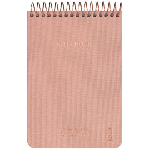 Notatbok m/spiral Kozo premium A6 Muted Blush