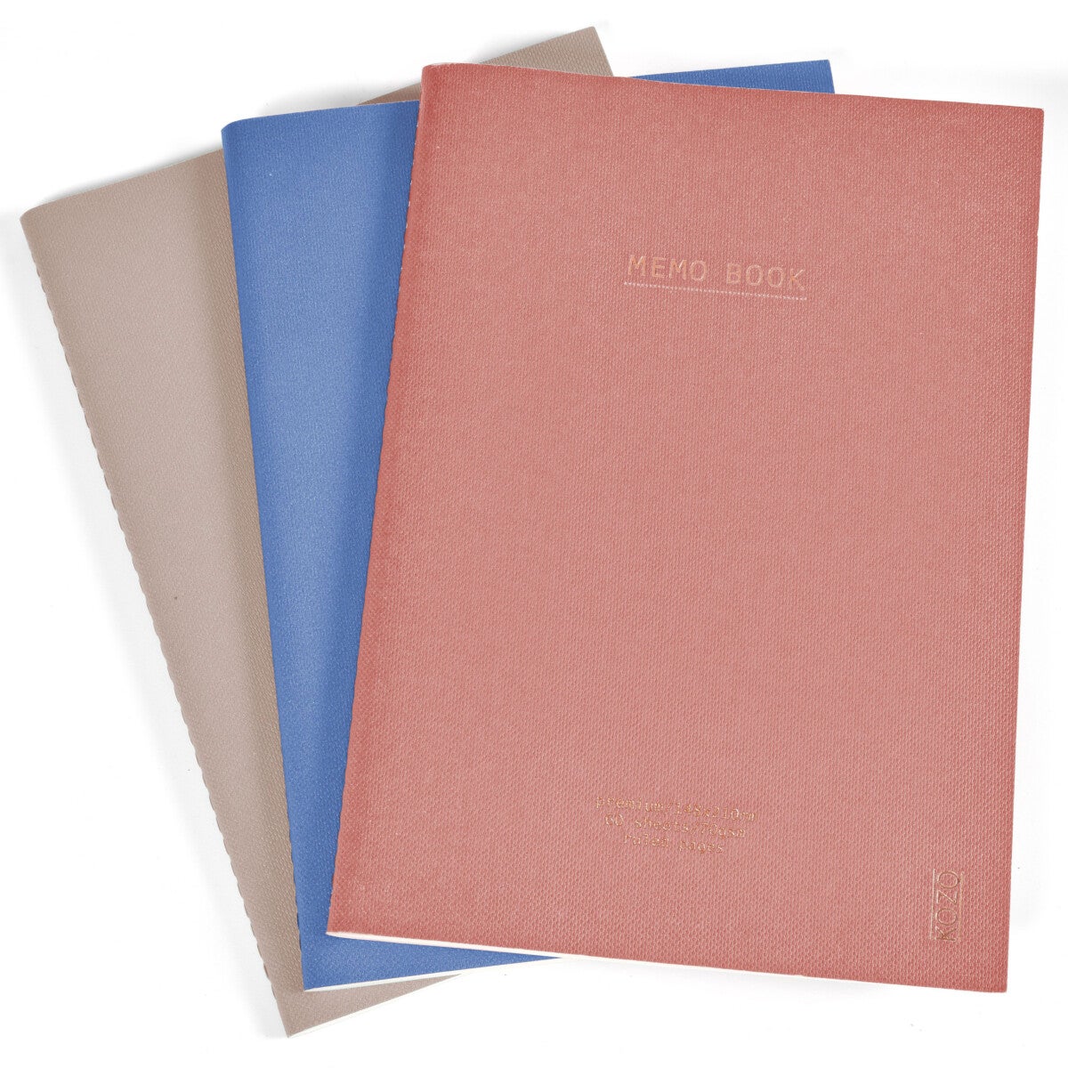 Notatbok Kozo Sand Wind Blush A5 (3pk)