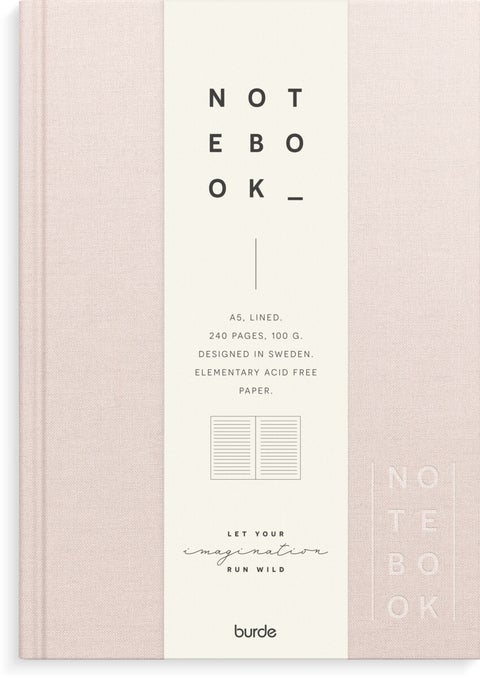 Skrivebok Burde A5 Linjer Rosa