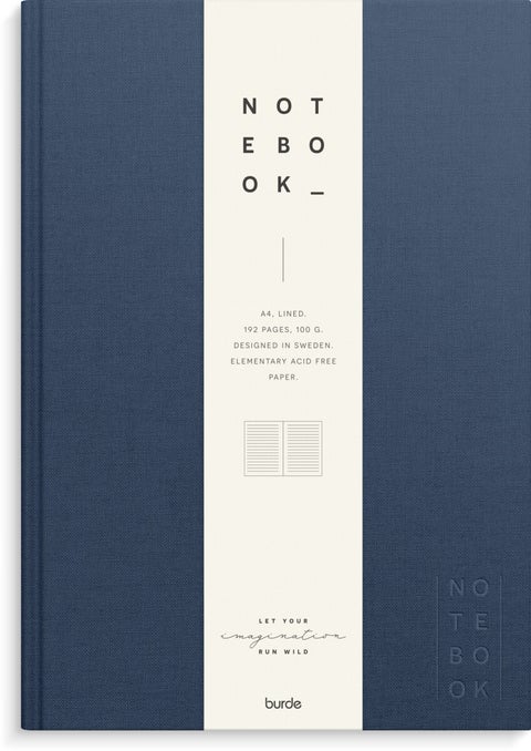 Skrivebok Burde A4 Linjer Mørk blå