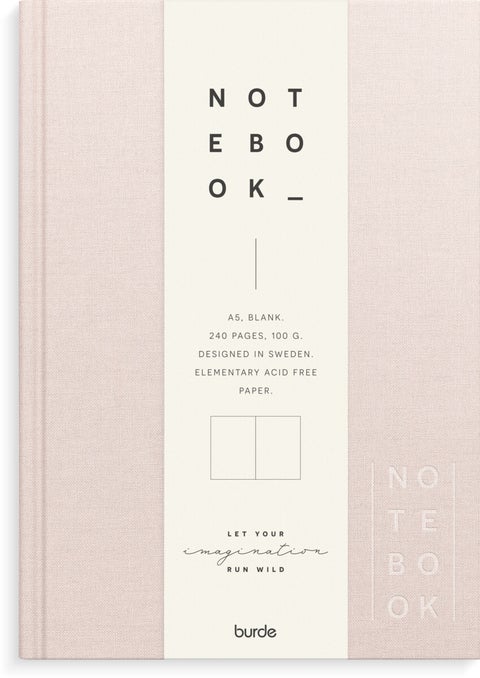 Skrivebok Burde A5 Ulinjert Rosa