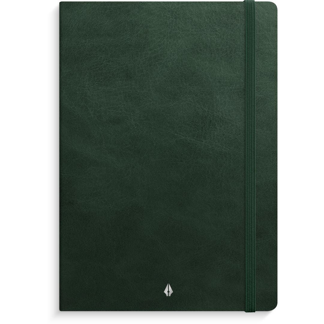 Notatbok Burde A5 linjert Delux mørk grønn
