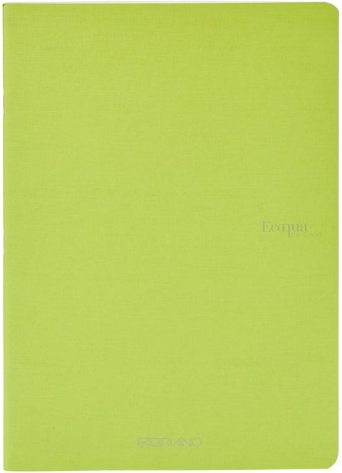 Notatbok EcoQua Original Stiftet A4 Linjert Lime - Stiftet