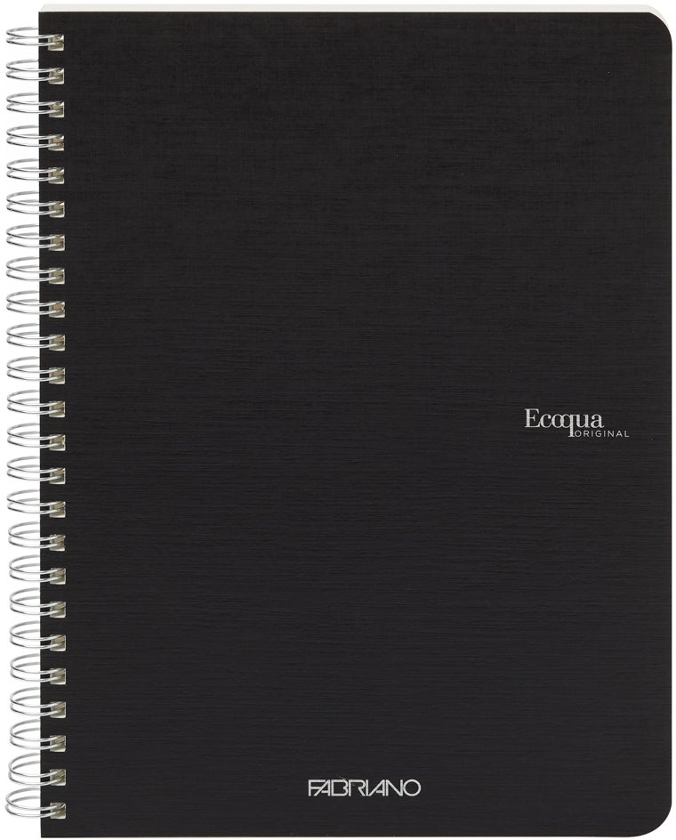 Notatbok EcoQua Original Spiral A5 Linjert Sort - Stiftet