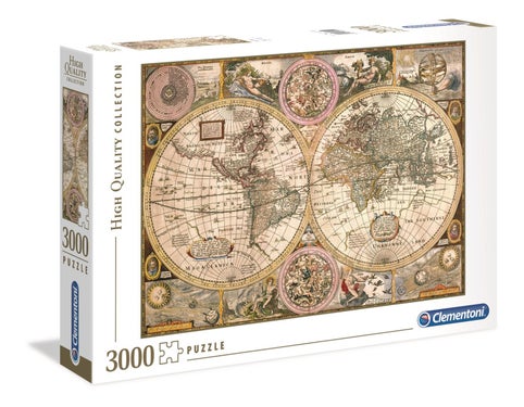 Puslespill 3000 Old Map Clementoni