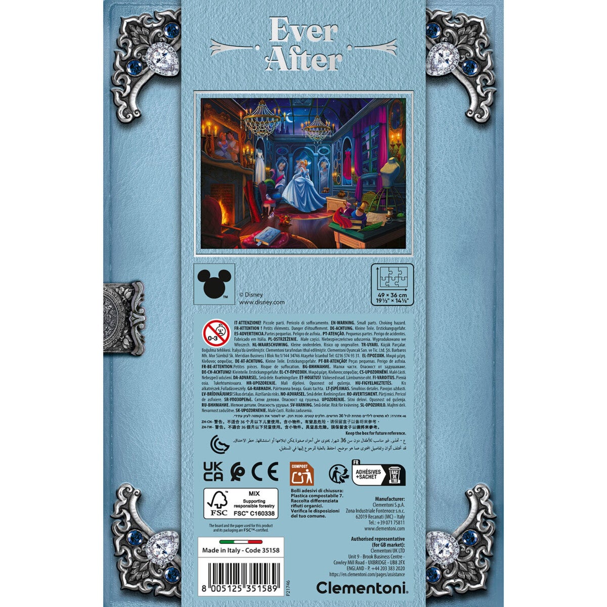 Puslespill 500 Cinderella Clementoni